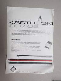 Kästle Ski 1967-68 puusukset Prince - Hit - Sprint, metallisukset K 2000 - Metal-RS, lasikuitusukset CPM - Snow Plast - Snow Prince -myyntiesite