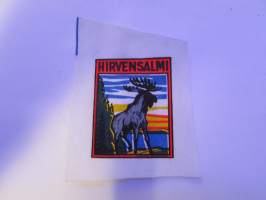 Hirvensalmi -kangasmerkki, matkailumerkki, leikkaamaton