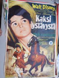 Kaksi ystävystä - Två kumpaner, Walt Disney -elokuvajuliste / poster, pääosissa Andres Veasquez, Pedro Armendariz, Joseph Calleia