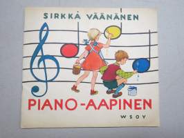 Piano-Aapinen - askarteluvihko nuottien oppimiseksi väriasteikon avulla