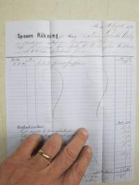 Spesenräkning å presspapper - Littois Fabriks Bolag, Ångaren