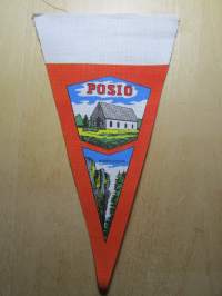 Posio -matkailuviiri, pikkukoko korkeus noin 15 cm / souvenier pennant