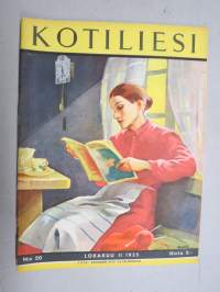 Kotiliesi 1935 nr 20 lokakuu Kansikuva Martta Wendelin Aiheita mm orkideojakin voidaan kasvattaa kotona, Vuoden 1935 kenkämalleja