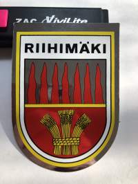 Riihimäki -tarra, matkamuistotarra 1970-luvulta