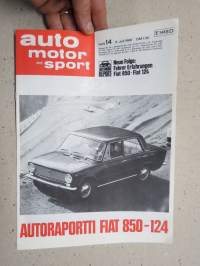 Fiat 850-124 Autoraportti 1968 - Auto Motor und Sport eripainos
