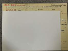 BMC M. G. 1100 1964 -technical specifications, multilingual