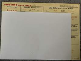 BMC Morris 1800 S 1969 -technical specifications, multilingual