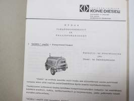 Hydor ilmakompressorit ja kallioporakoneet, teknistä tietoa & hinnasto 8 + 2 sivua kansiossa -myyntiesite / brochure