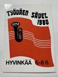Työväen sävel 1980 Hyvinkää 6-8.6 -tarra