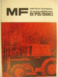 Massey Ferguson 575 590 4-hjulsdriven instruktionsbok (på svenska), nelivedon lisäohjeet