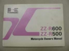 Kawasaki ZZ-R600-D2 ZZ-R500-C2 -käyttöohjekirja englanniksi