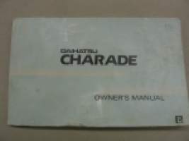 Daihatsu Charade owner´s manual -käyttöohjekirja englanniksi