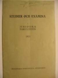 Studier och examina - I juridiska fakulteten