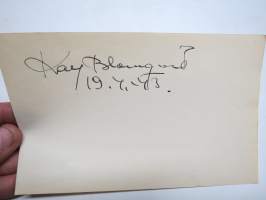 Ka...? Blomqvist -nimikirjoitus / signature - autograph