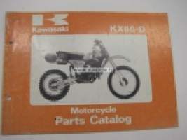 Kawasaki KX80-D parts catalog -varaosaluettelo