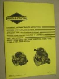 Briggs & Stratton 92500, 92900, 93500, 94500, 94900, 95500, 110900, 111900, 113900, 114900, 130900, 132900 operating and maintenance instructions -käy