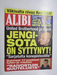 Alibi 2013 nr 6, United Brotherhood ja skinit, Nettipoliisi; nuori kundi onkin vanha setä, Kemin väkivaltatilanne, Kemin kasoismurha, Virtsaa uhrin päälle...