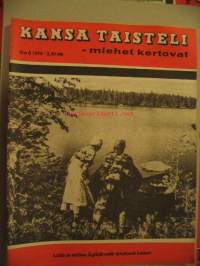 Kansa Taisteli 1974 nr 8, Tuokiokuvia Vuosalmelta, joissa mm häkäpönttö- auto ja Äyräpään raunioita sekä eversti Adolf Ehrnrooth, JR 8:n miehiä Havuvaarassa