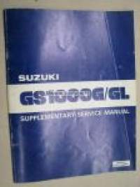 Suzuki GS1100G/GL supplementary service manual -korjaamokirjan lisäosa