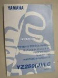 Yamaha YZ250(J)/LC owner´s service manual -huolto-ohjekirja englanniksi
