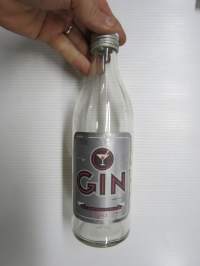Alko 2042 Gin -tyhjä viinapullo etiketteineen (isosuinen, vanha malli)