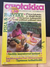 Avotakka 1985 nr 4, Talo Marjaniemessä - Pirkko ja John Lundqvist, , Hörhammerin koti-galleria, Parveke, -katso sisällysluettelo.