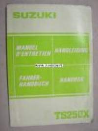 Suzuki TS250X handbok -käyttöohjekirja ruotsiksi