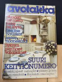 Avotakka 1985 nr 10, Talo Lievestuoreella - Marja-Leena ja Pekka Mäkinen, Kaunein piha, Vanhan kartanon uudet tuulet - Tertin kartano, - katso sisällysluettelo.