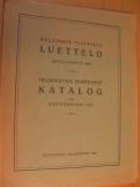 Helsingin yliopisto - syyslukukausi 1929