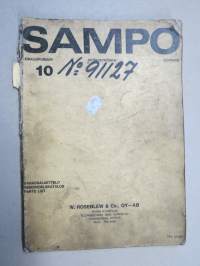 Sampo Rosenlew 10 leikkuupuimuri / skördetröska / combine - varaosaluettelo - reservdelskatalog - parts list