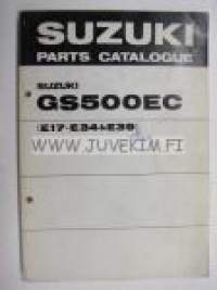 Suzuki GS500EC (E17, E34,&E39) parts catalogue -varaosaluettelo englanniksi