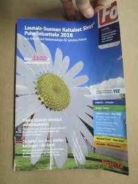 Lounais-Suomen Puhelinluettelo LOU 2016 + Keltaiset sivut Turku (Fonecta)