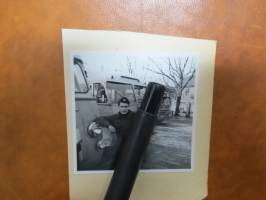 Linja-auto - linja-autot, Ruotsi (Växjö?) 1940-luku -valokuva -SJ buss / bussar närä Växjö, 1940-talet i Sverige
