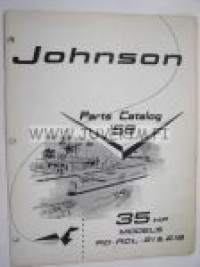 Johnson 35 hp models RD - RDL - 21 & 21B outboards 1959 parts catalog -varaosaluettelo