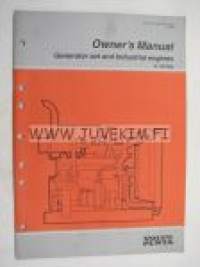 Volvo Penta 6-16 litre Generator set and Industrial engines owner´s manual -käyttöohjekirja