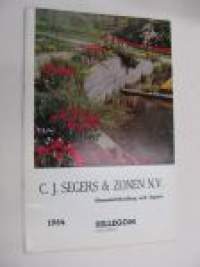 Priskurant. C.J. Segers & Zonen N.V. - Blomsterkodling och Export - Hillegom (Holland)