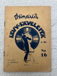 Viimeisiä levysäveleitä nro 16 -nuotit