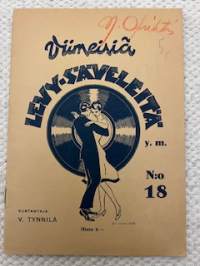 Viimeisiä levysäveleitä nro 18 -nuotit