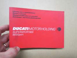 Ducati Supersport800, 800Sport Owner´s Manual -monikielinen käyttöohjekirja