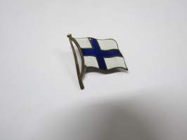 Suomi, lippu, emaloitu -neulamerkki