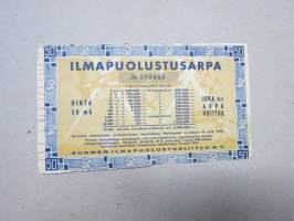 Ilmapuolustusarpa 1940 Lufvärnslott nr 193443