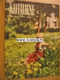 Kotiliesi 1955 nr 11 kesäkuu ajankuvaa, kesämökin pieni puutarha, kamarit kuntoon, rakkain ruukkukasvini voittajat kertovat kukistaan