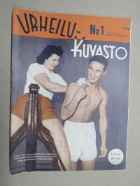 Urheilukuvasto nr 1 (1945), Kansikuva Yrjö Piitulainen, Ylioppilasurheilu, Mestaripoikien äidit, Lena Ringbon merimiehenä v. 1931 Erikssonin purjelaiva
