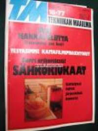 Tekniikan Maailma 1977 nr 18. TM testissä sähkökiukaat (1975) , TM koeajaa Ford Granada (1975) ja IC 350.
Lisäksi esillä Vauxhall Cavalier, Sf Matkaaja, Niva