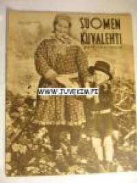 Suomen Kuvalehti 1942 nr 44, tallukka ja sen valmistaminen - kaavoja, Sakari Pälsi: puukko, Punainen risti, Kirsti Huurre