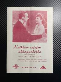 Kaikkien rajojen ulkopuolella / Bottom allagränser / Fiesh and Fantasy -elokuvan käsiohjelma movie program