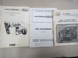 Jacobsen Model 154 Rogers Sweeper Owner´s Manual & Parts List -nurmikonlakaisukone / harjakone - käyttö-ohjekirja / varaosaluettelo