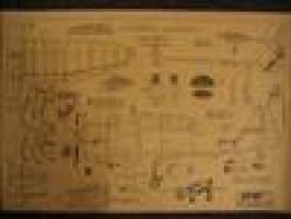 Pyry Suomalainen harjoitushävittäjä -pienoismallipiirustukset 1942