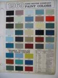 Ford USA 1969 paint colours värikartta Autolite