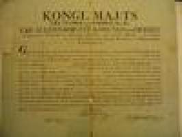 Adolf Johan Wennerqvist´in kisällinkirja Gesällbrev till tunnbindare 1828